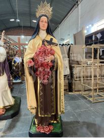 SANTA TEREZINHA DE 1,60 MODELO NOVO COM ROSA NA MÃO