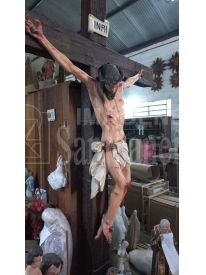 CRUCIFIXO DE 1,60 M DE FIBRA  POR 1,75 M COM CRUZ DE FIBRA DE 3,20M POR 2,10 M