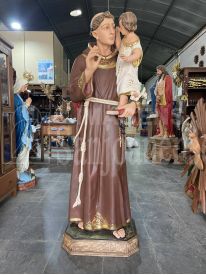 SANTO ANTONIO DE 1.82 M DE RESINA REVESTIDA DE FIBRA 
